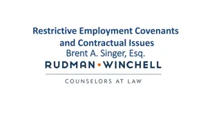 Key Insights on Employment Covenants and Contractual Issues in Maine