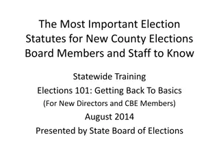 Important Election Statutes for County Elections Board Members