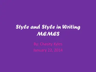 Style and Style in Writing Memes - Exploring Perspectives