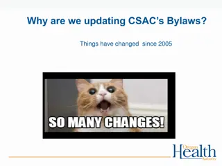 Evolution of CSACs Bylaws and Governance in Oregon