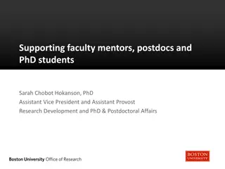 Supporting Faculty, Postdocs, and PhD Students at Boston University