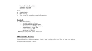 Disk Characteristics and Reading Times
