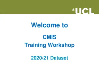 CMIS Training Workshop 2020/21 Dataset Changes and Timetable Production