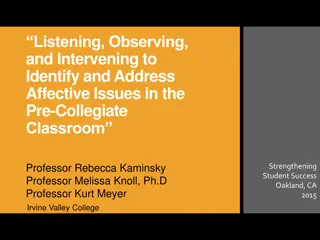 Enhancing Affective Strengths in the Classroom
