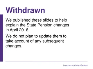 State Pension Changes in April 2016