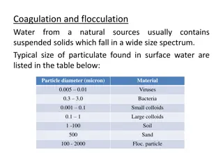 Coagulation and Flocculation in Water Treatment