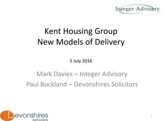 Kent Housing Group New Models of Delivery Analysis