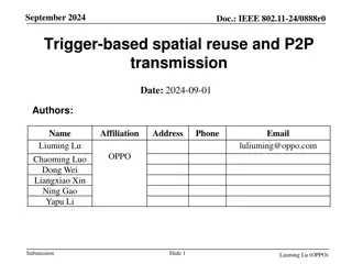 Enhancing Peer-to-Peer Transmission with Coordinated Spatial Reuse in IEEE 802.11-24