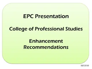 College of Professional Studies Enhancement Recommendations
