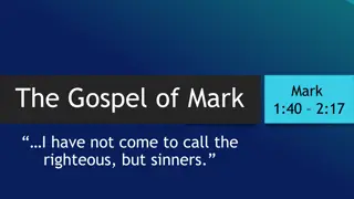 Jesus' Compassion for Sinners in the Gospel of Mark