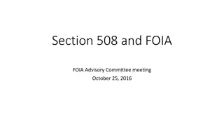 Federal Accessibility Initiatives and Organizational Structure Overview