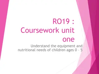 Equipment and Nutrition for Children Ages 0-5