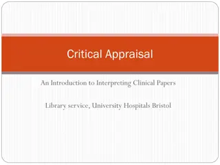 Critical Appraisal in Clinical Research