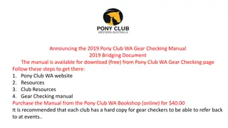 Pony Club WA Gear Checking Manual 2019 Updates & Changes