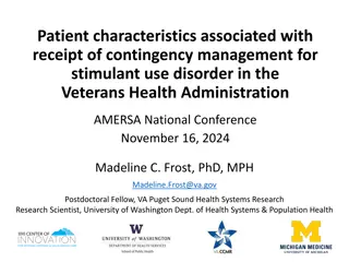 Characteristics Associated with Contingency Management for Stimulant Use Disorder in Veterans Health Administration