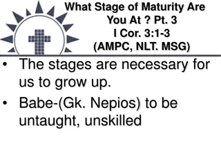 Navigating Spiritual Growth: Understanding the Stages of Maturity According to 1 Corinthians 3:1-3