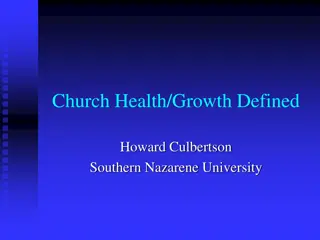 Church Health and Growth Definitions