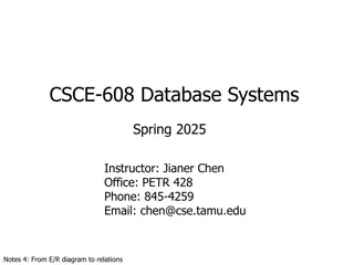 Database Systems Development and Key Design in E/R Diagrams