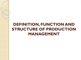 Production Management Functions
