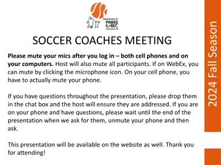 2024 Fall Season Soccer Coaches Meeting Guidelines