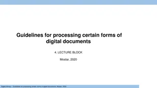 Practical Guidelines for Digital Document Processing