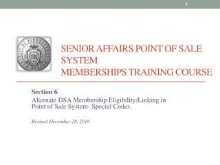 DSA Memberships Course: Alternate Eligibility Criteria and Special Codes