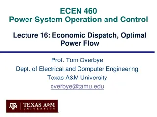 Economic Dispatch and Optimal Power Flow in Power Systems
