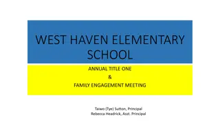 Annual Title I and Family Engagement Meeting at West Haven Elementary School