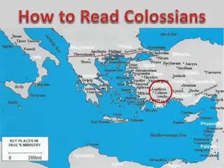 Literature and Message of Colossians