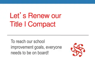Engaging Families for School Improvement Goals - Importance of School-Parent Compact