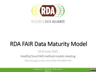 RDA FAIR Data Maturity Model Meeting Overview