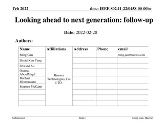 IEEE 802.11-22/0458-00-00be: Next Generation Wi-Fi Requirements and Use Cases