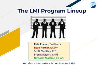 Labor Market Information (LMI) Programs and Data