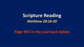 The Great Commission in Matthew 28:16-20