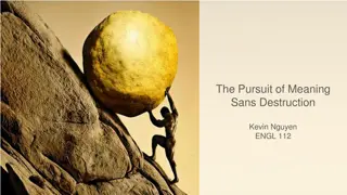 Pursuit of Meaning Without Destruction - Literary Exploration