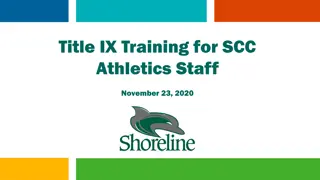 Title IX Training for SCC Athletics Staff