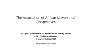 African Universities Data Sharing Survey and Opportunities