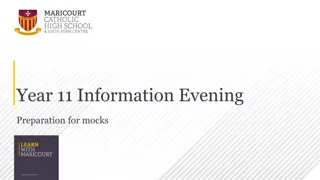 Year 11 Mock Examination Preparation & Key Dates