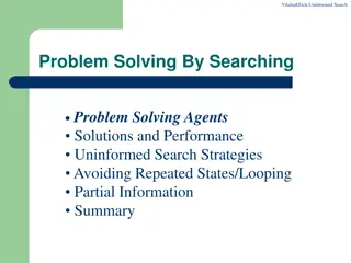Uninformed Search Strategies for Problem Solving Agents