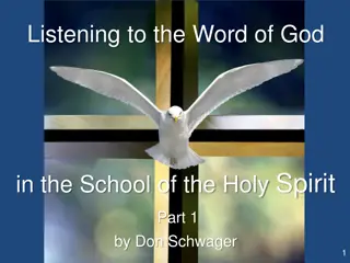 Unveiling the Power of Scripture Reading in the School of the Holy Spirit