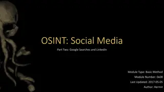 OSINT and Social Media Analysis Techniques