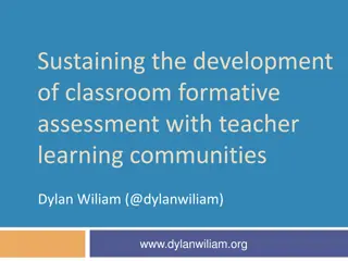 Sustaining Classroom Formative Assessment with Teacher Learning Communities