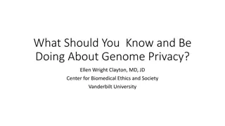 Genome Privacy: Risks, Considerations, and Recommendations