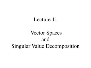 Vector Spaces and Singular Value Decomposition