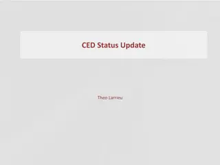 Software Developments and Updates for CED Status and Applications