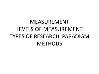 Levels of Measurement in Research Paradigms