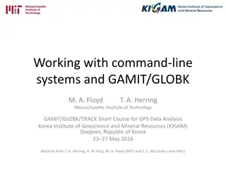 Introduction to Command-Line Systems and Data Analysis with GAMIT/GLOBK