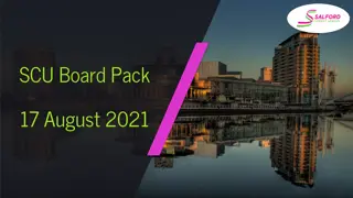SCU Board Pack August 2021 Financial Summary & Insights