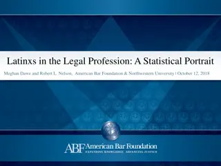 Latinxs in the Legal Profession: Statistical Portrait and Findings