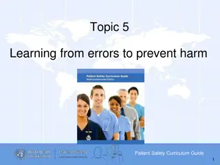 Errors to Improve Patient Safety: Curriculum Guide